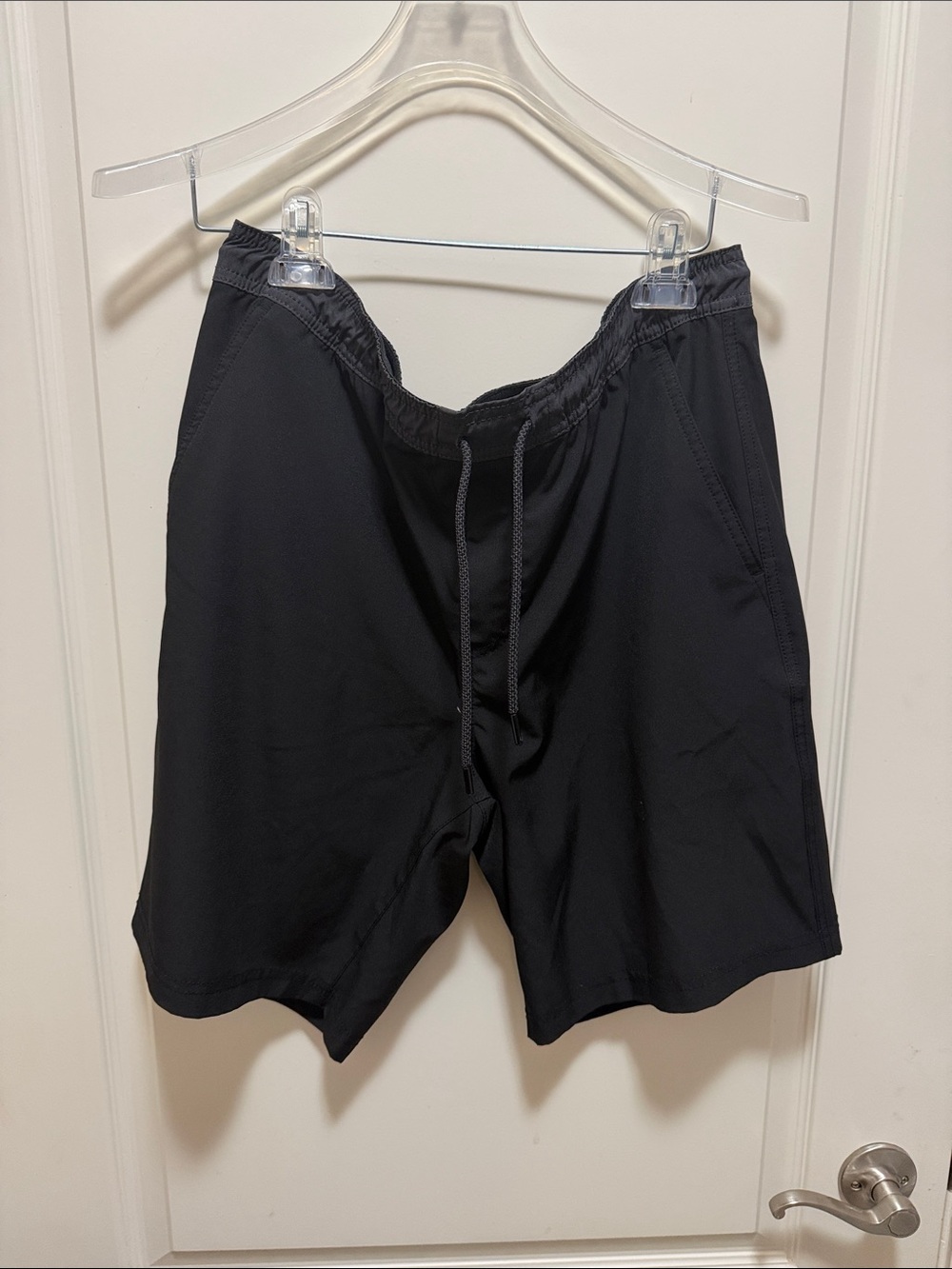 Copper & Oak Men's Athletic Drawstring Shorts with liner - Black